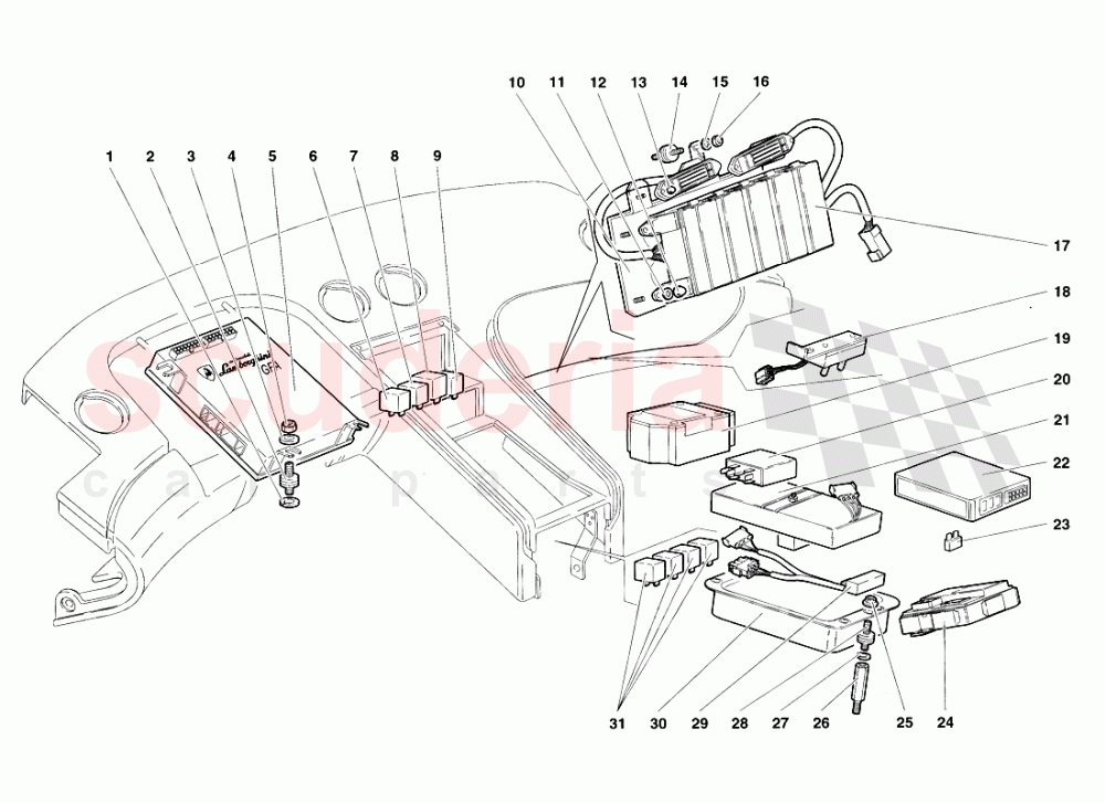 Electrical System 3 of Lamborghini Lamborghini Diablo VT Roadster (1998-2000)