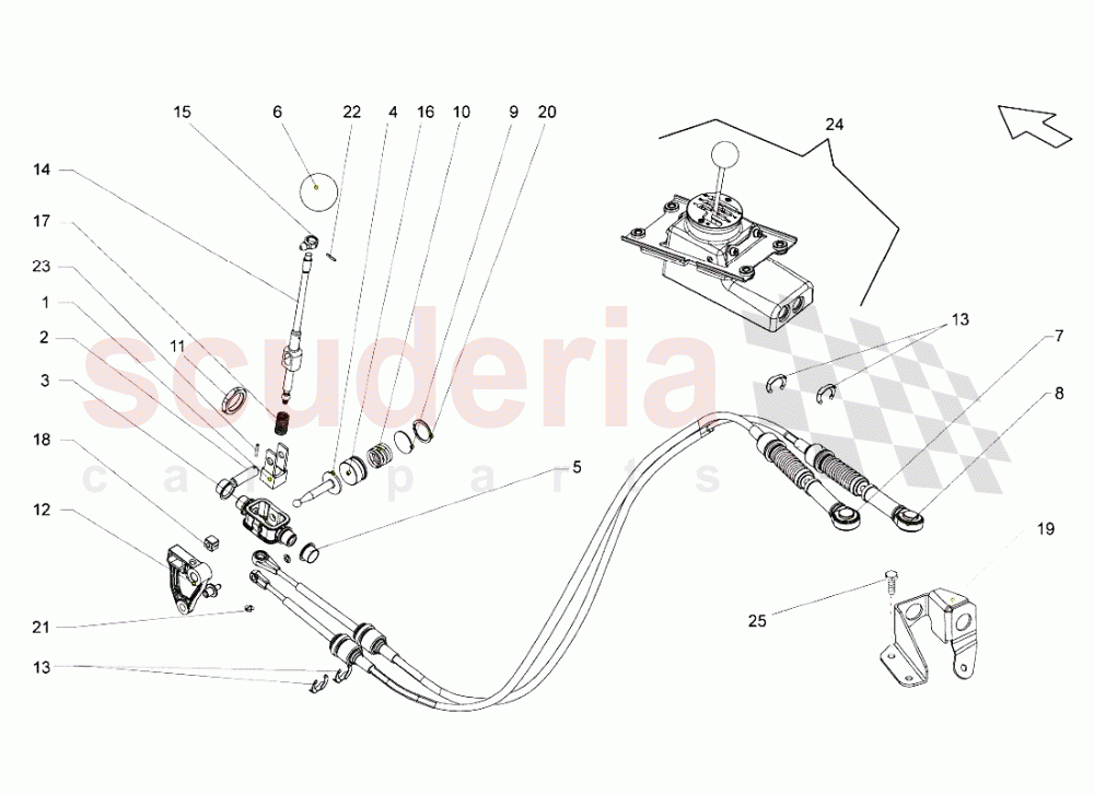 Manual Transmission Controls of Lamborghini Lamborghini Gallardo Spyder