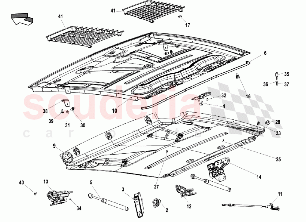 Rear Hood And Spoiler - Rear Lid 1 of Lamborghini Lamborghini Gallardo LP550 Coupe