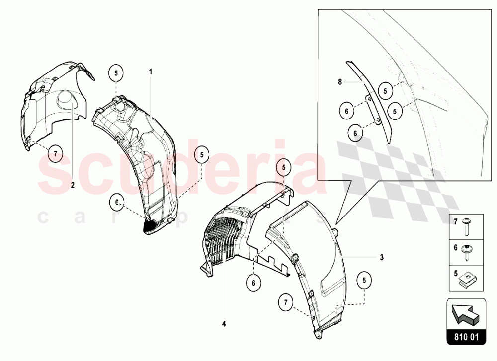 AIR INTAKE of Lamborghini Lamborghini Aventador LP720 Coupe
