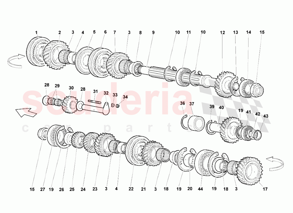 Driven Shaft of Lamborghini Lamborghini Murcielago LP640 Roadster