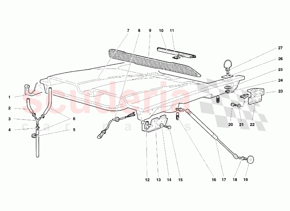 Engine Hood of Lamborghini Lamborghini Diablo SV (1998)