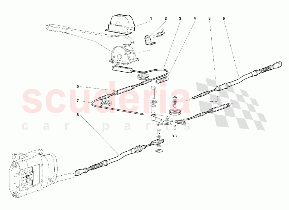 Handbrake (Valid for GB Version - October 1991) of Lamborghini Lamborghini Diablo (1990-1998)