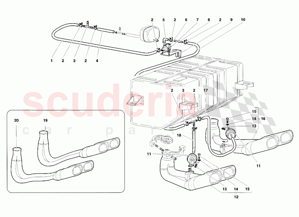 Exhaust System 4 of Lamborghini Lamborghini Diablo SV (1998)