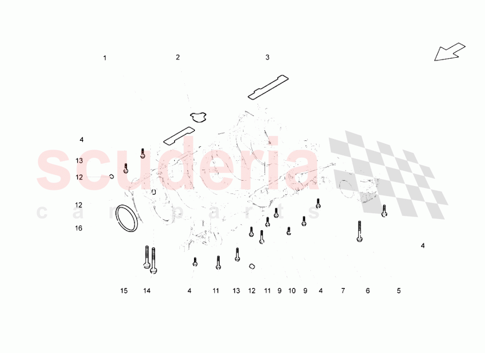 Under Crankcase of Lamborghini Lamborghini Gallardo (2003-2005)