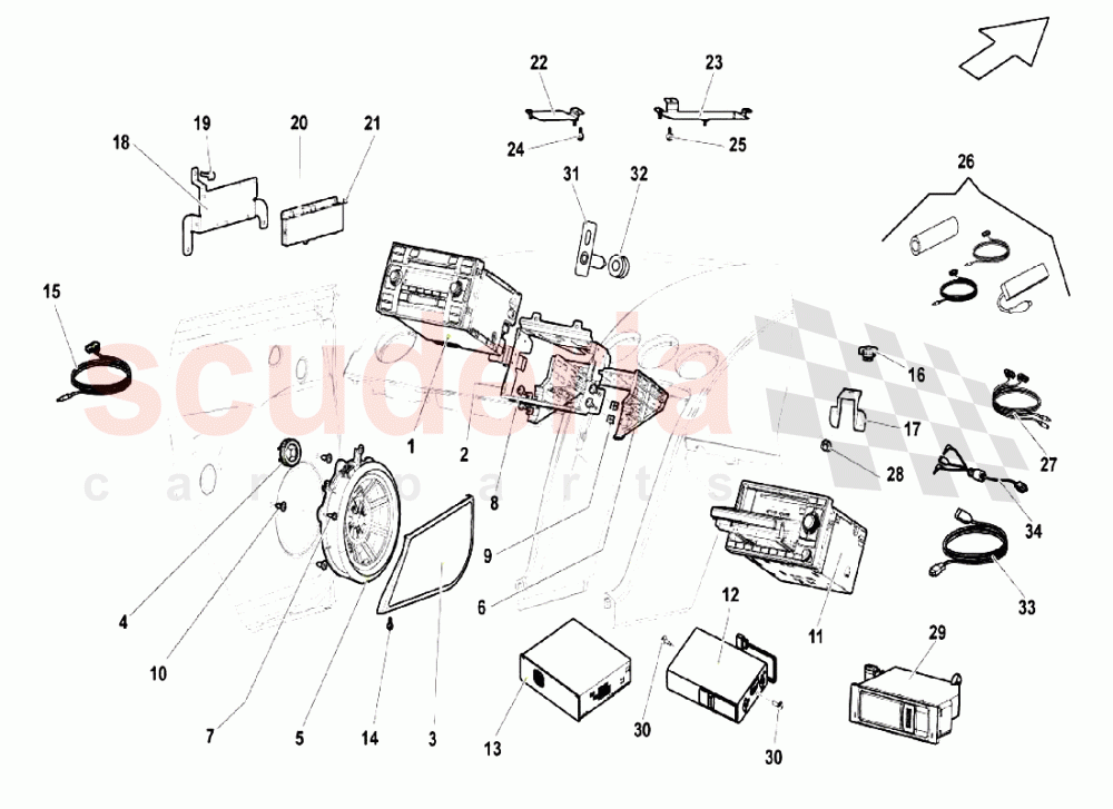 Inner Equipment - Control Unit of Lamborghini Lamborghini Gallardo LP550 Coupe