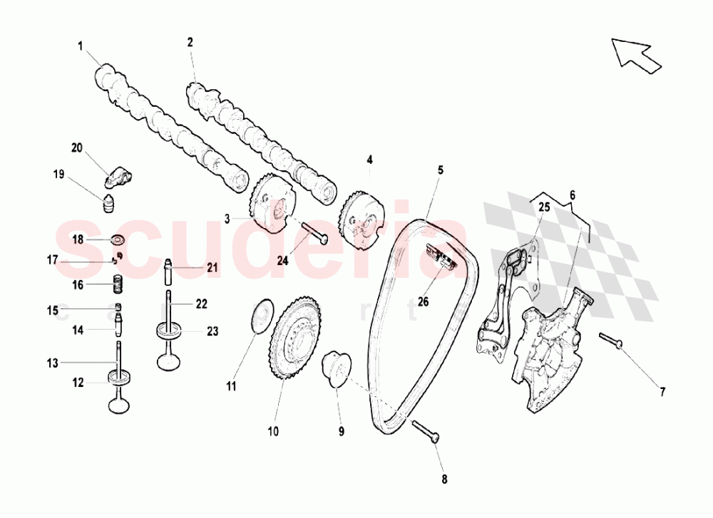 Camshaft.valves 1 of Lamborghini Lamborghini Gallardo LP550 Coupe