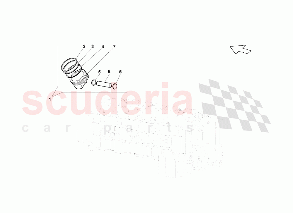 Pistons of Lamborghini Lamborghini Murcielago LP640 Roadster