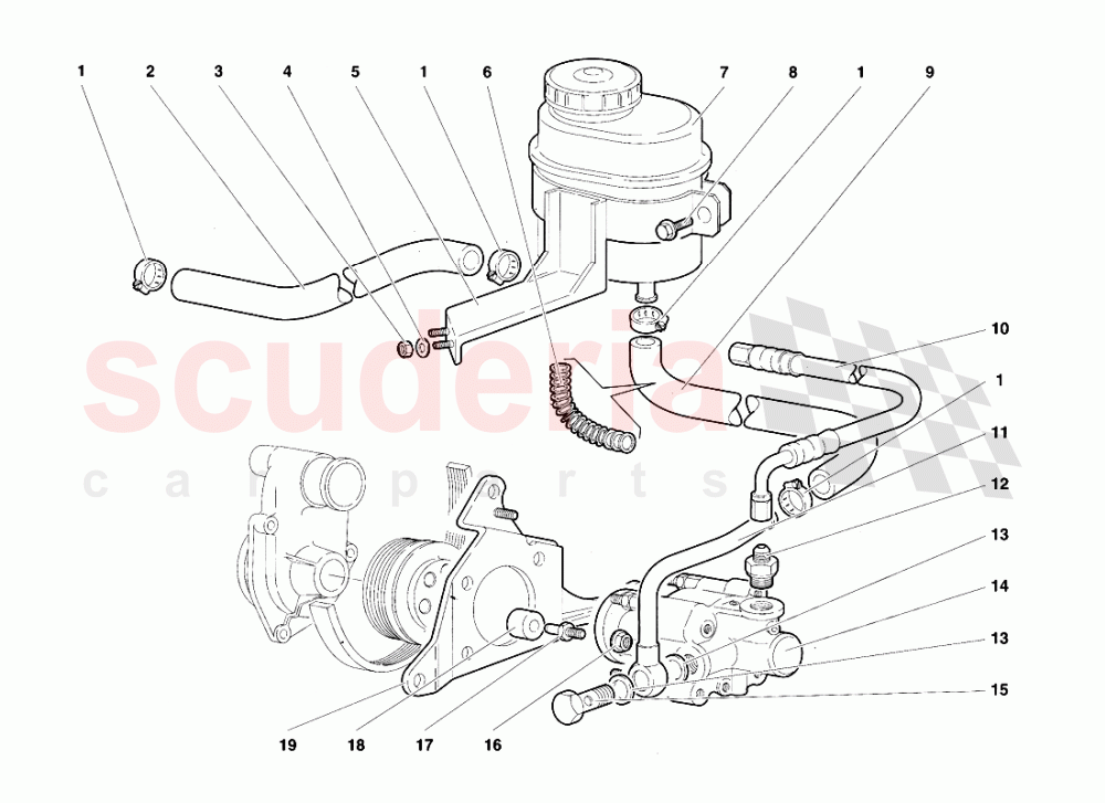 Power Steering (Optional) 2 of Lamborghini Lamborghini Diablo SE30 (1993-1995)