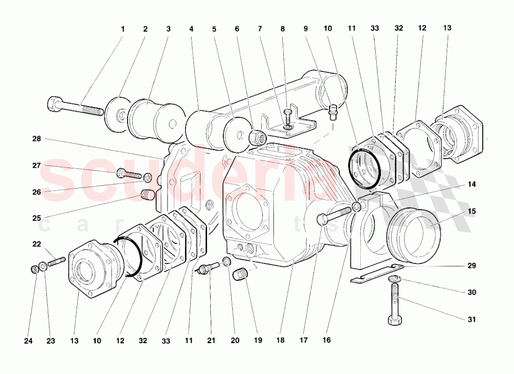 Front Differential Case (Version 4X) of Lamborghini Lamborghini Diablo VT Roadster (1998-2000)
