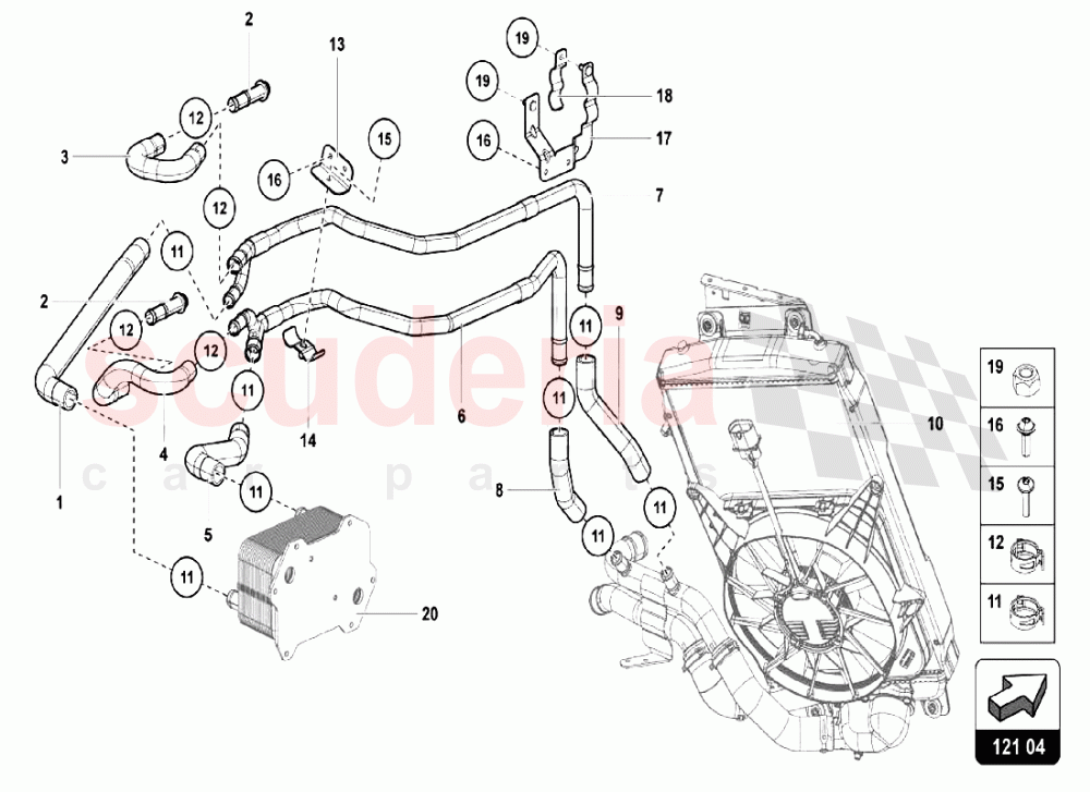 WATER COOLING SYSTEM 3 of Lamborghini Lamborghini Aventador LP750 SV Coupe