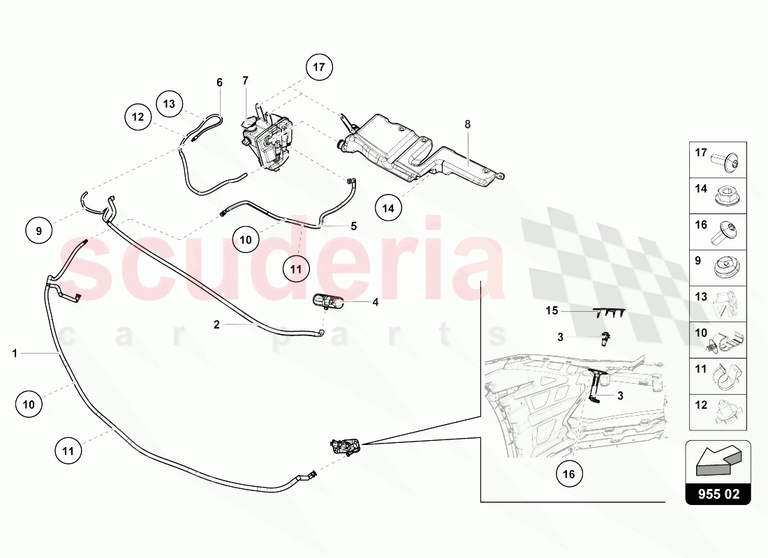 HEADLIGHT WASHER SYSTEM of Lamborghini Lamborghini Huracan Evo Coupe