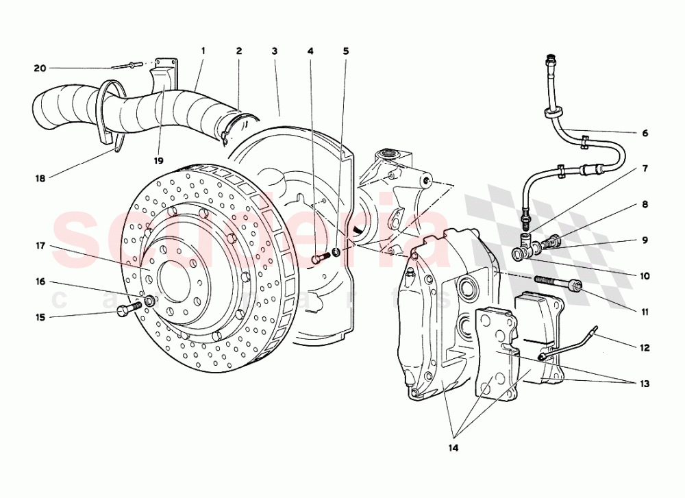 Front Brakes of Lamborghini Lamborghini Diablo VT 6.0 (2000-2001)