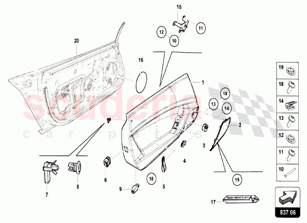DOORS 3 of Lamborghini Lamborghini Aventador LP750 SV Roadster
