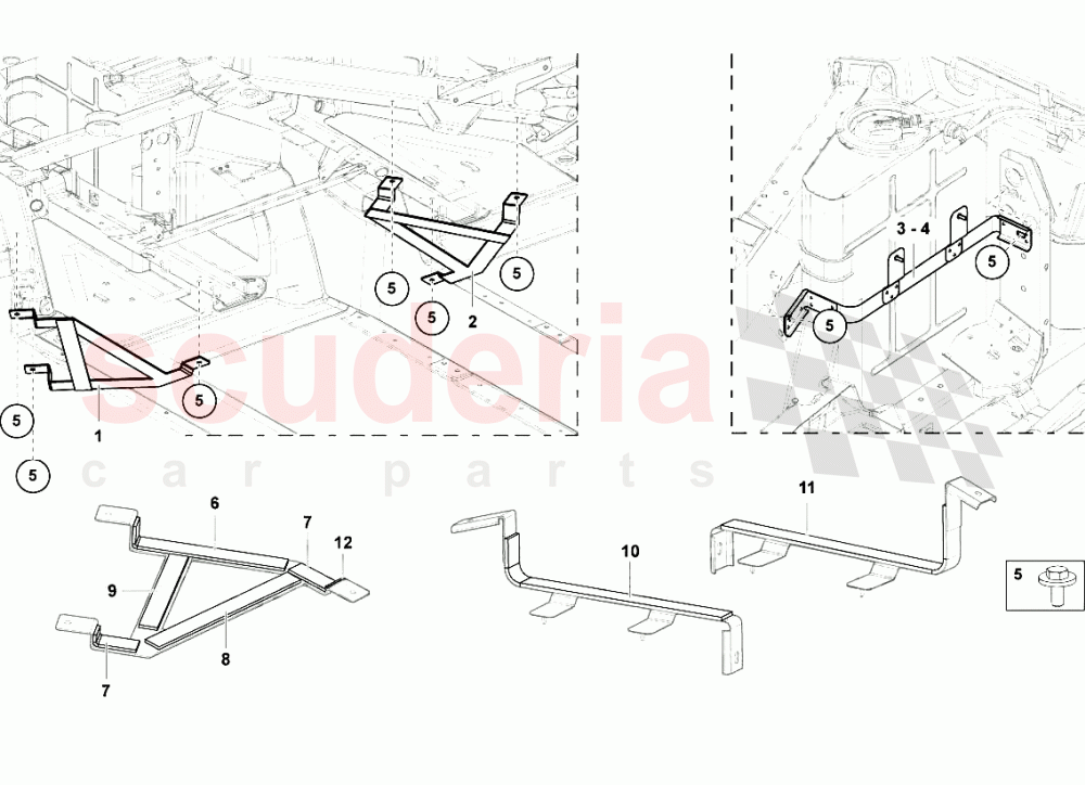 Implantations Tanks of Lamborghini Lamborghini Aventador LP700 Coupe
