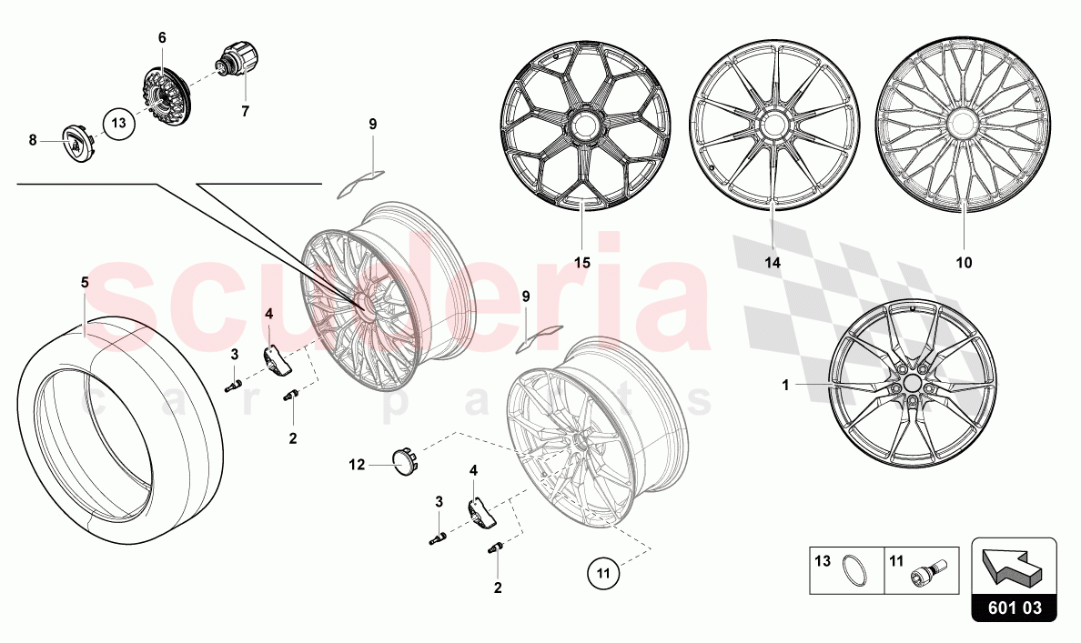 WHEELS/TYRES FRONT of Lamborghini Lamborghini Aventador LP780 Ultimae Roadster