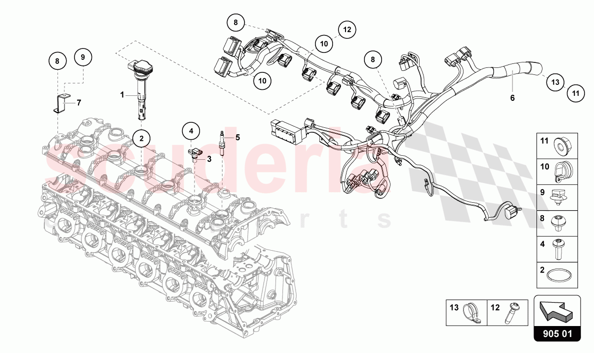 IGNITION SYSTEM of Lamborghini Lamborghini Aventador LP780 Ultimae Roadster
