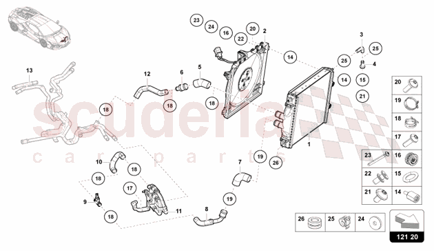 COOLING SYSTEM HIGH VOLTAGE COOLING of Lamborghini Lamborghini Revuelto Coupe