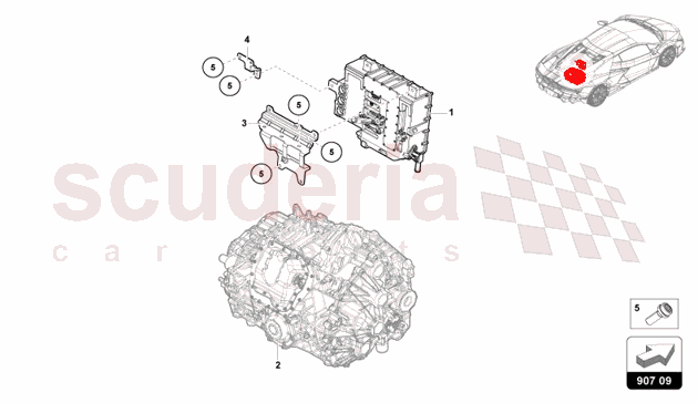 AND CONTROL ELECTRONICS- FOR ELECTRIC DRIVE REAR of Lamborghini Lamborghini Revuelto Coupe