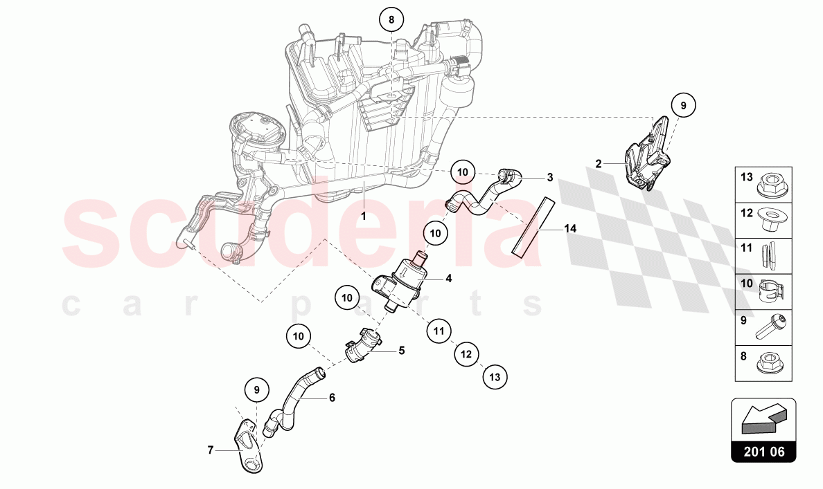 ACTIVATED CHARCOAL CONTAINER of Lamborghini Lamborghini Huracan Evo Spyder 2WD