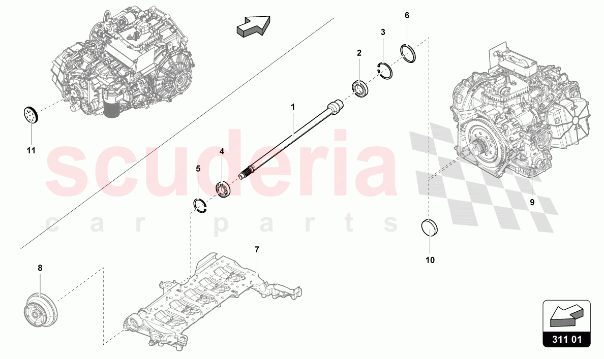INPUT SHAFT of Lamborghini Lamborghini Huracan STO
