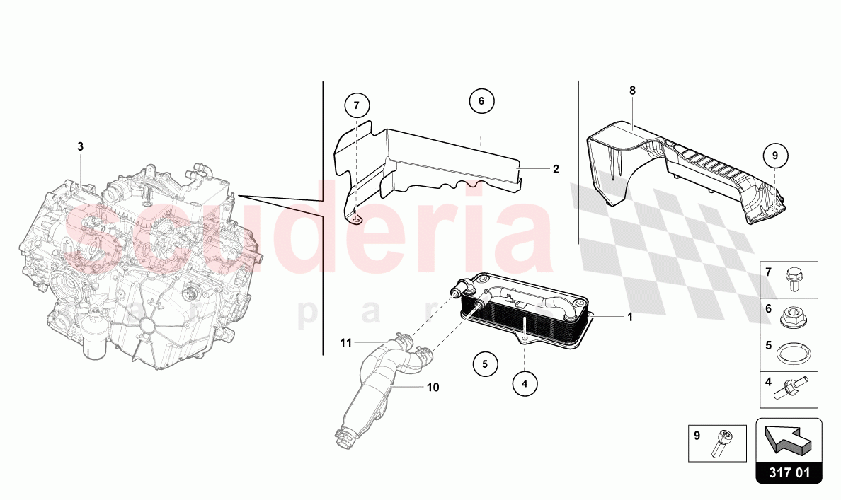 GEAR OIL COOLER of Lamborghini Lamborghini Huracan STO