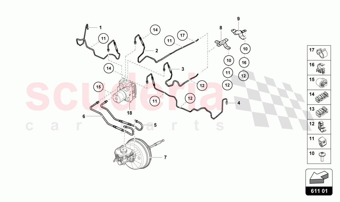 BRAKE LINE of Lamborghini Lamborghini Huracan STO