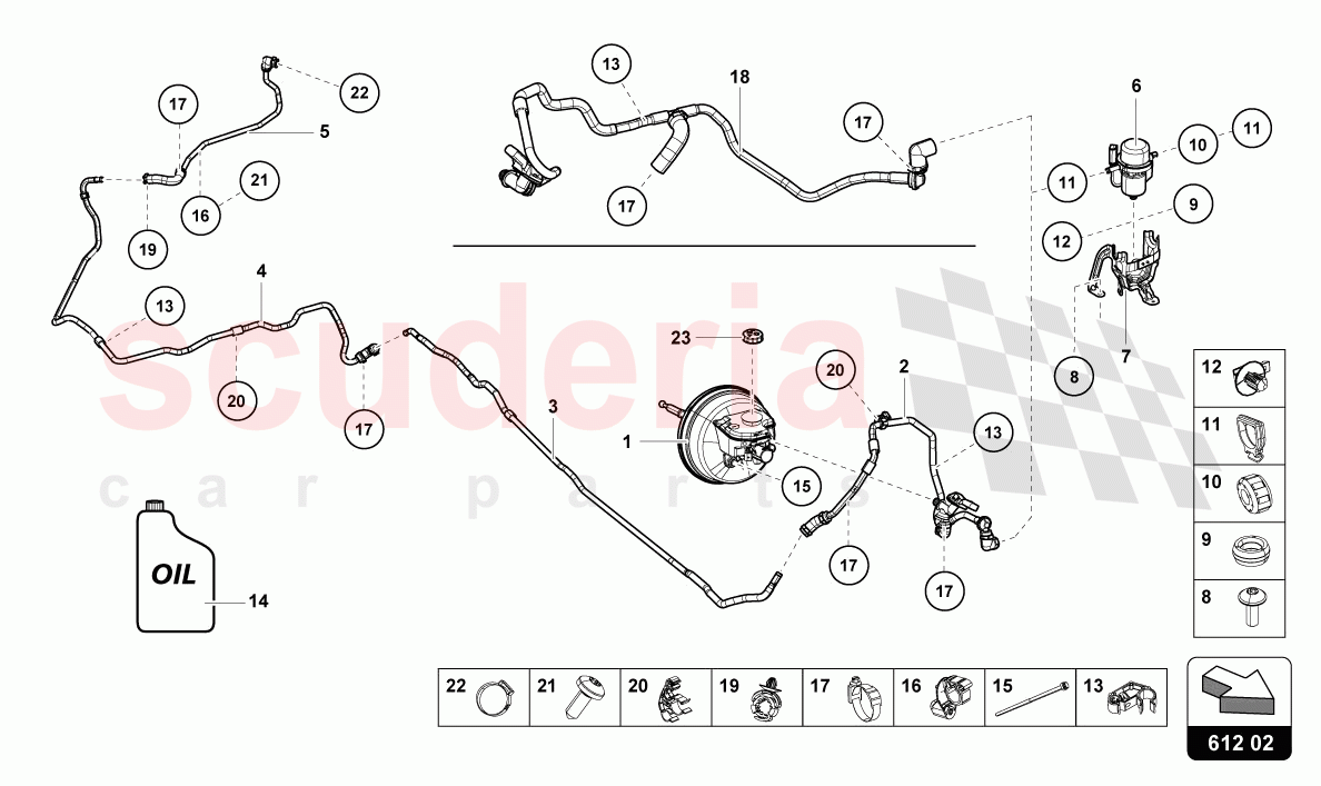HYDRAULIC SYSTEM FOR BRAKE SERVO of Lamborghini Lamborghini Huracan STO