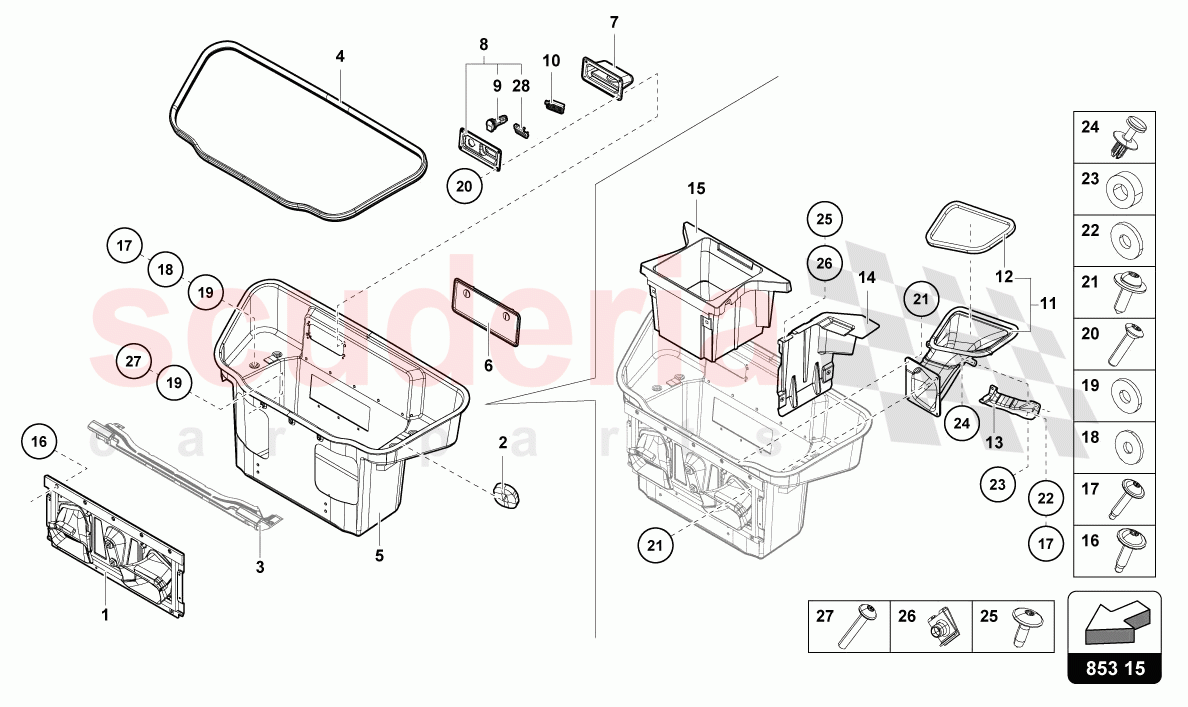 LUGGAGE COMPARTMENT LINING of Lamborghini Lamborghini Huracan STO