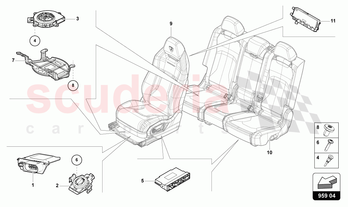 CONTROL UNIT FOR SEAT OCCUPIED SENSOR of Lamborghini Lamborghini Urus S