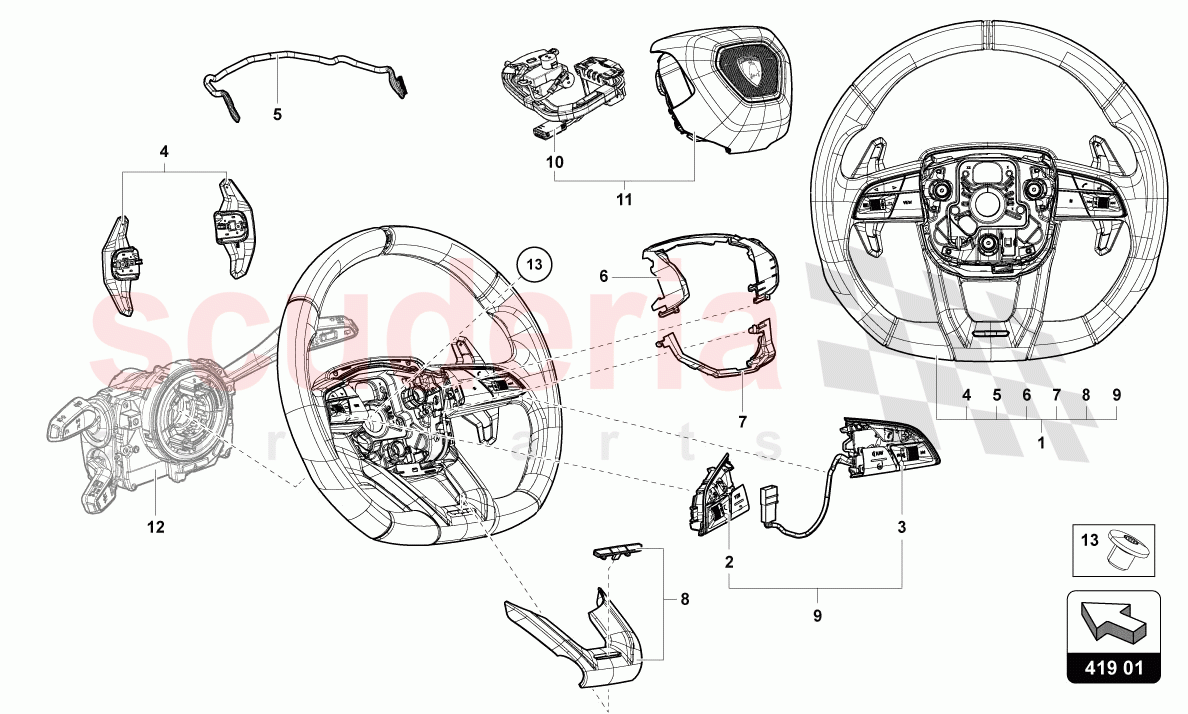 STEERING WHEEL of Lamborghini Lamborghini Urus (2019-2022)