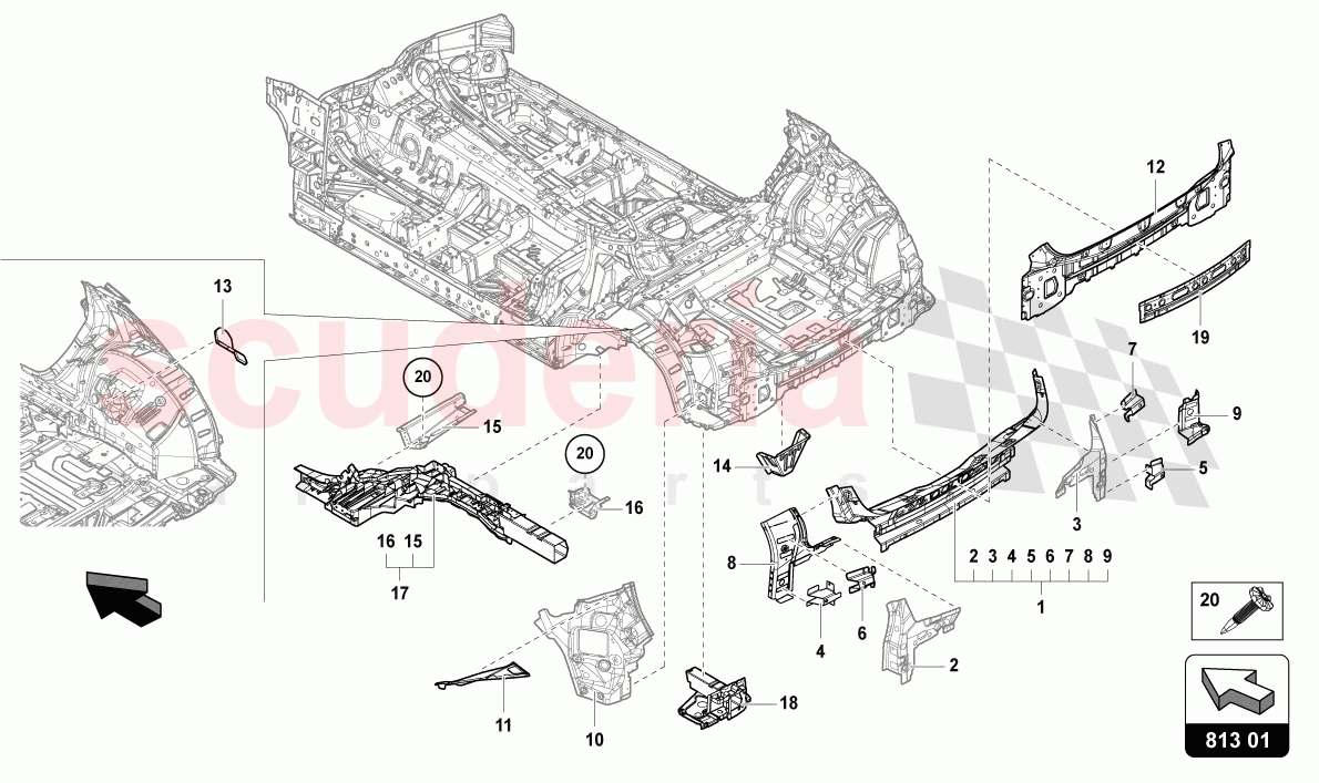 UNDERBODY REAR of Lamborghini Lamborghini Urus (2019-2022)