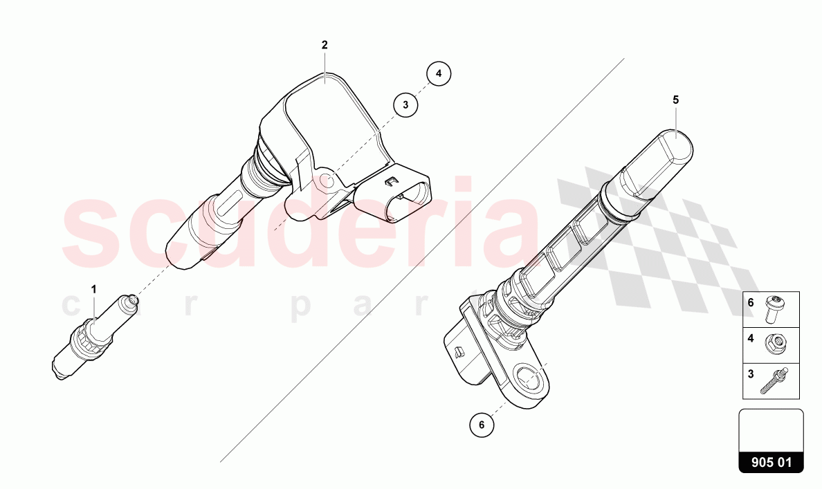 IGNITION COIL WITH SPARK PLUG CONNECTOR of Lamborghini Lamborghini Urus (2019-2022)