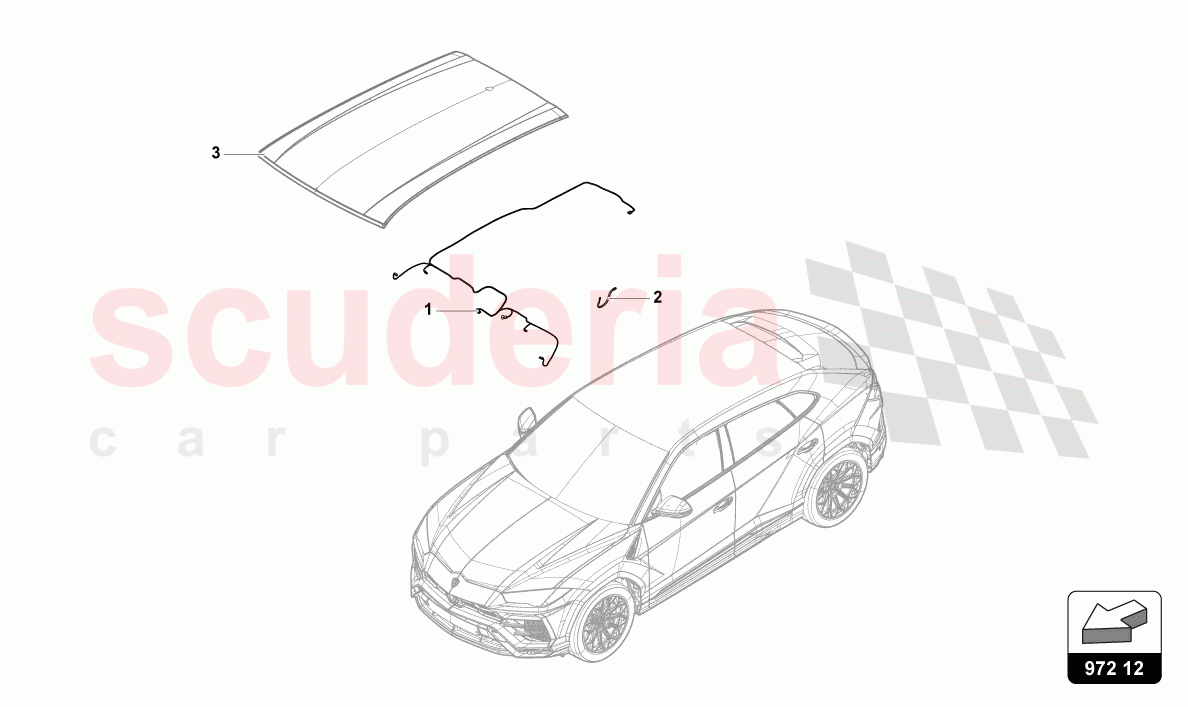 ROOF WIRING HARNESS of Lamborghini Lamborghini Urus Performante