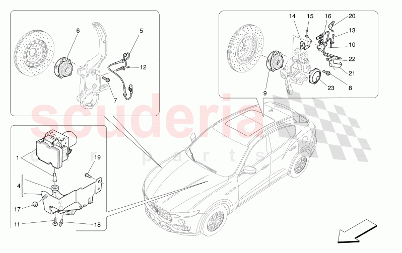 BRAKING CONTROL SYSTEMS of Maserati Maserati Levante Modena S Automatic 3.0 BT V6 4WD 430HP