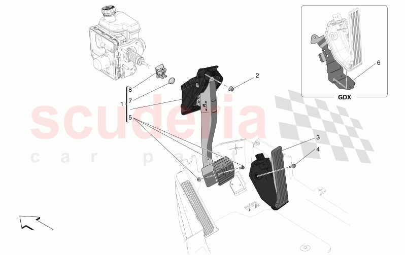 COMPLETE PEDAL BOARD UNIT of Maserati Maserati MC20 Leggenda Automatic 3.0 BT V6 2WD 630HP