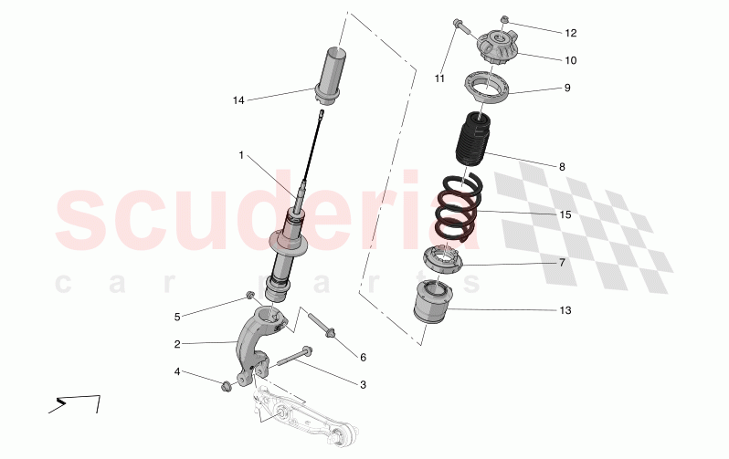 FRONT SHOCK ABSORBER DEVICES of Maserati Maserati MC20 GT2 Stradale  Automatic 3.0 BT V6 2WD 630HP - 640HP