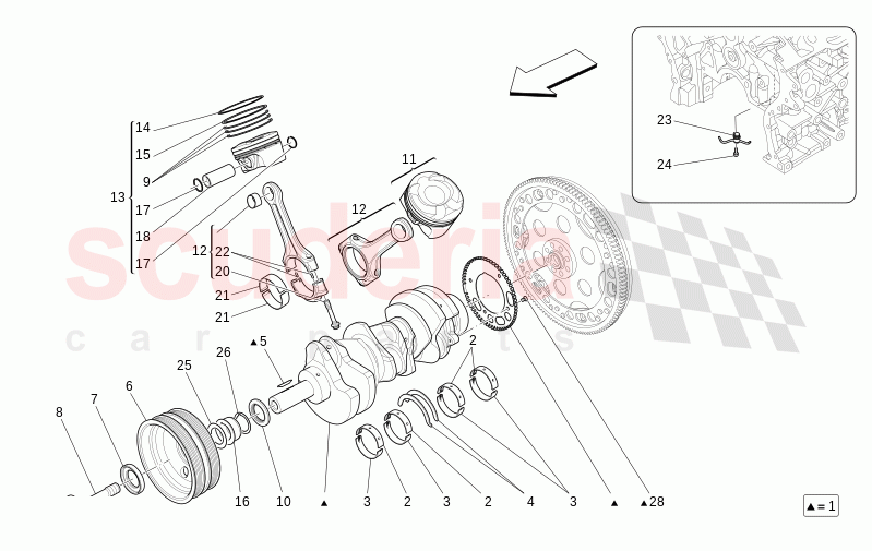 CRANK MECHANISM of Maserati Maserati Levante Modena Automatic 3.0 BT V6 4WD 350HP