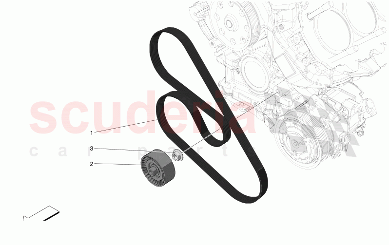 AUXILIARY DEVICE BELTS of Maserati Maserati MC20 Notte Automatic 3.0 BT V6 2WD 630HP