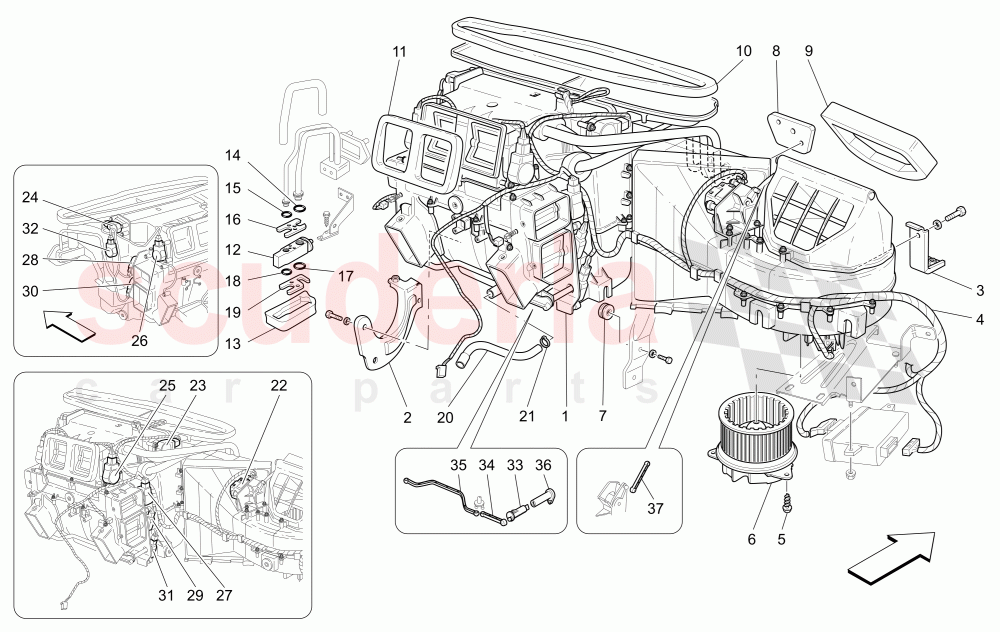 A/C UNIT: DASHBOARD DEVICES of Maserati Maserati GranTurismo (2008-2010) S