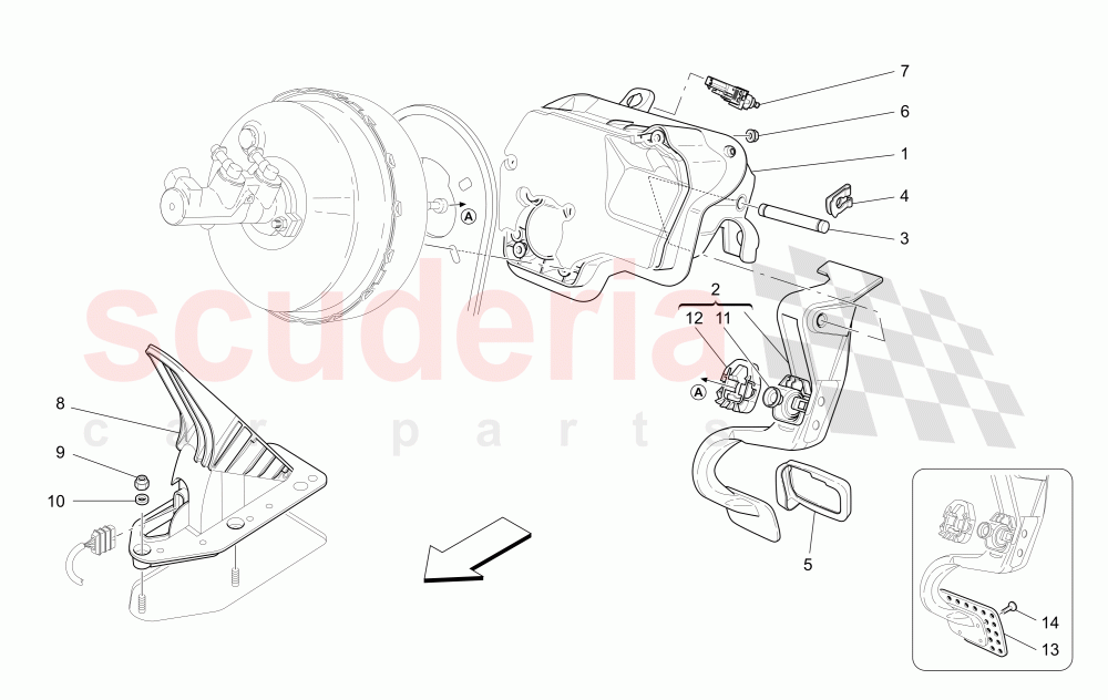 COMPLETE PEDAL BOARD UNIT of Maserati Maserati GranCabrio (2013+)