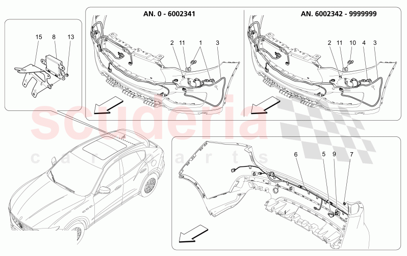 PARKING SENSORS of Maserati Maserati Levante Modena S Automatic 3.0 BT V6 4WD 430HP