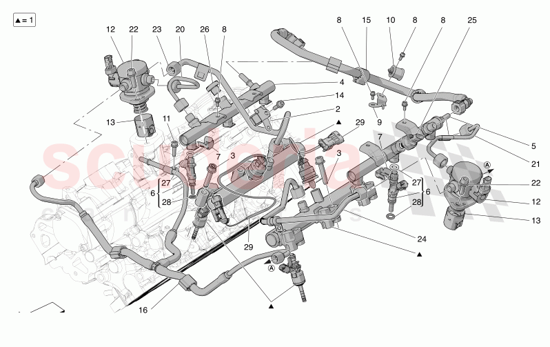 FUEL PUMPS AND CONNECTION LINES of Maserati Maserati Grecale Trofeo Automatic 3.0 BT V6 530HP