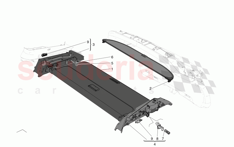 REAR PARCEL SHELF of Maserati Maserati Grecale GT Automatic 2.0 T4 4WD 250HP MHEV