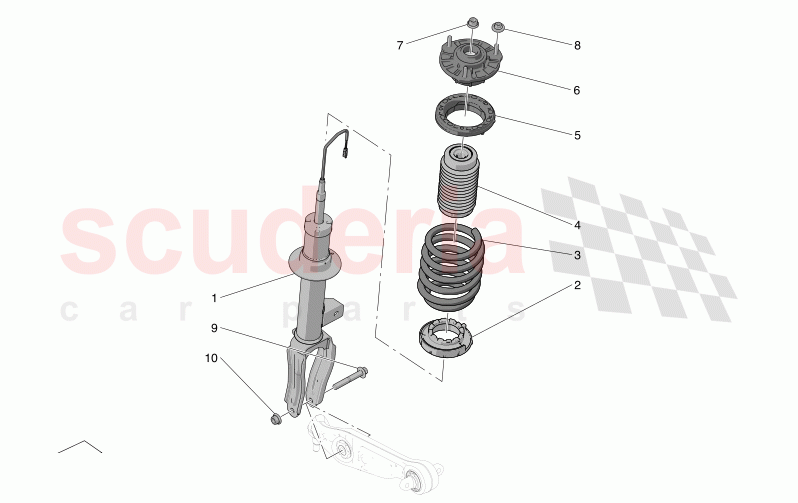 FRONT SHOCK ABSORBER DEVICES of Maserati Maserati Grecale Modena Automatic 2.0 T4 4WD 250HP MHEV