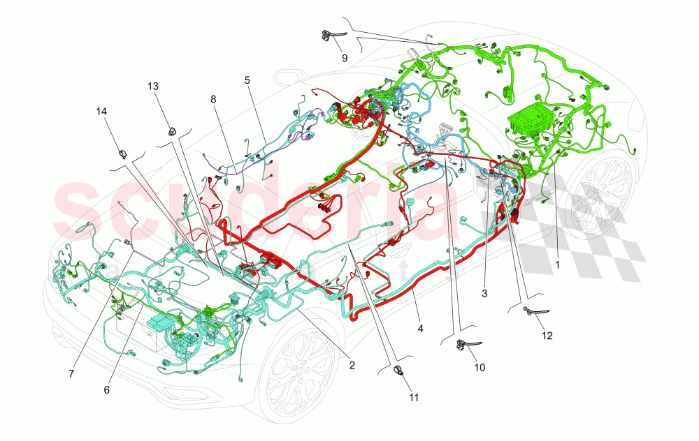 MAIN WIRING of Maserati Maserati GranCabrio (2010-2012)
