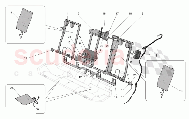 REAR SEATS: MECHANICS AND ELECTRONICS of Maserati Maserati Grecale GT Automatic 2.0 T4 4WD 300HP MHEV