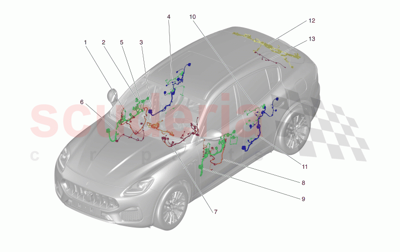 MAIN WIRING of Maserati Maserati Grecale Folgore Automatic 4WD BEV 400 kW