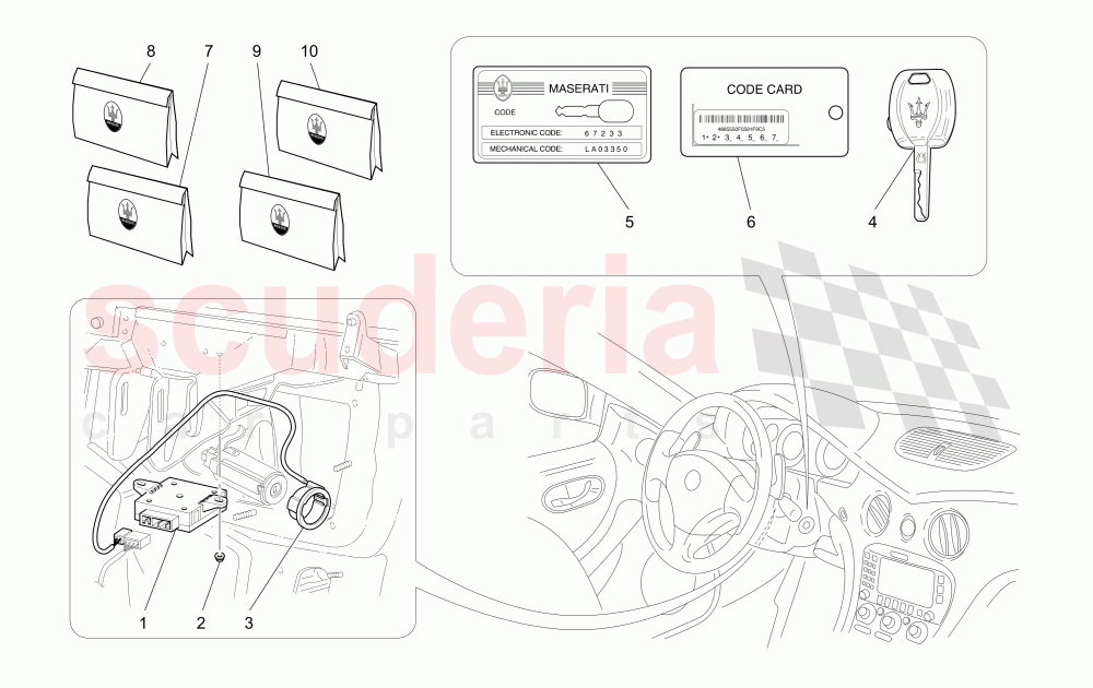 ALARM AND IMMOBILIZER SYSTEM of Maserati Maserati 4200 Coupe (2002-2004) GT