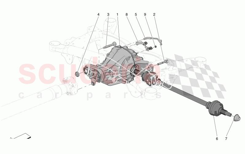 DIFFERENTIAL AND REAR AXLE SHAFTS of Maserati Maserati Grecale Modena Automatic 2.0 T4 4WD 330HP MHEV